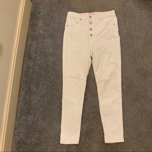 Madewell White 10” High Rise Skinny Crop  size 28.